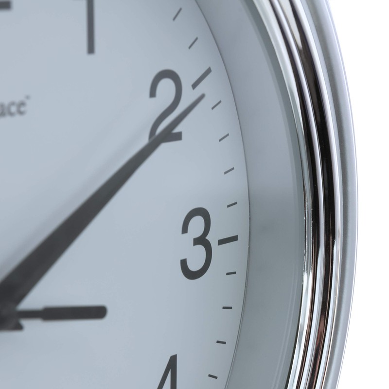 Kiera Grace Aster Round wall-clocks, 10-Inch, Silver