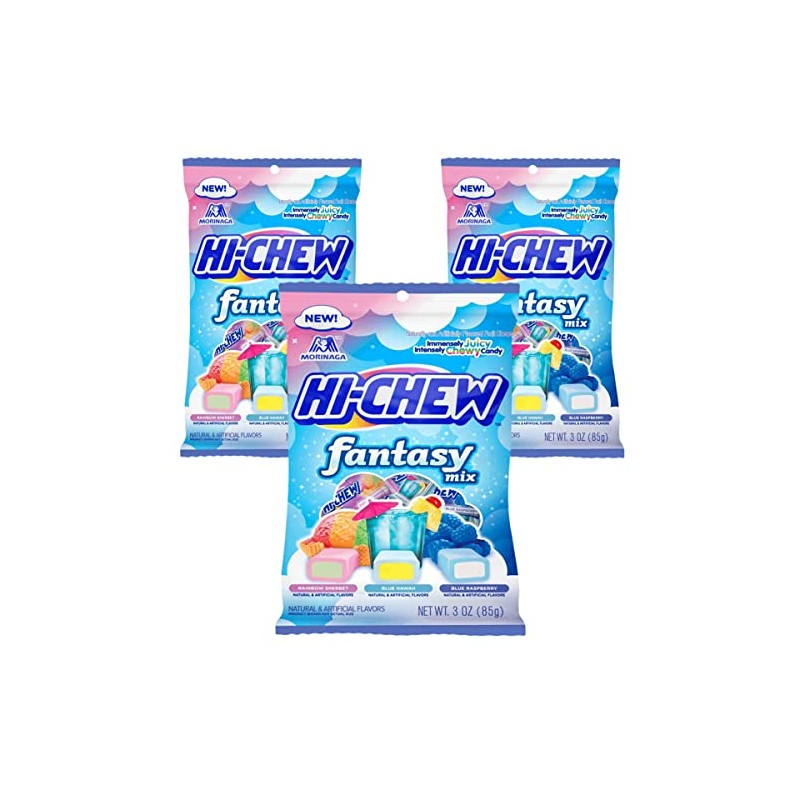 Hi Chew Candy Fantasy Mix - Rainbow Sherbet, Blue Hawaii,