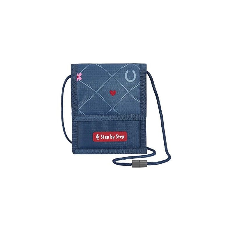 Step by Step Horse Lima Blue Pink Neck Pouch with