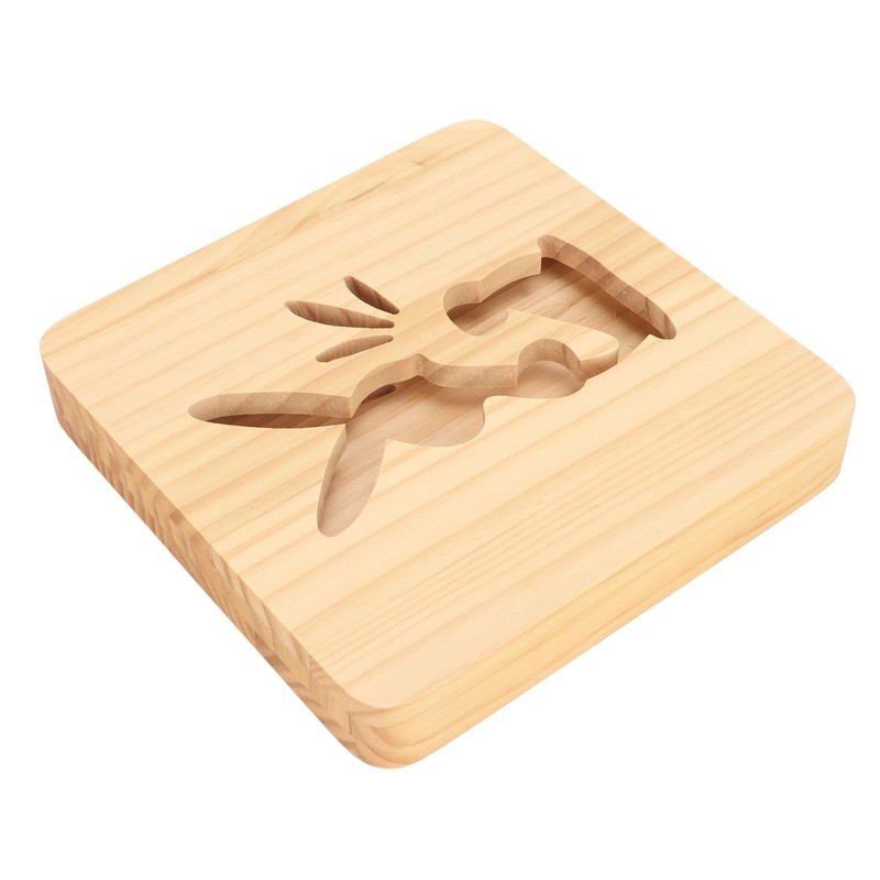 Wooden Carving Night Light Rabbit Shape Soft Light Eye Protection