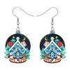 DALANE Acrylic Anime Christmas Tree Snow Globe Earrings Dangle Drop