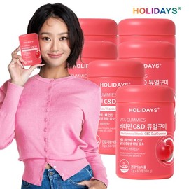 Holidays Vitamin C & D Dual Gummies 60-pack (6 bottles) / 홀리데이즈 비타민C&D 듀얼구미 60개입 6병