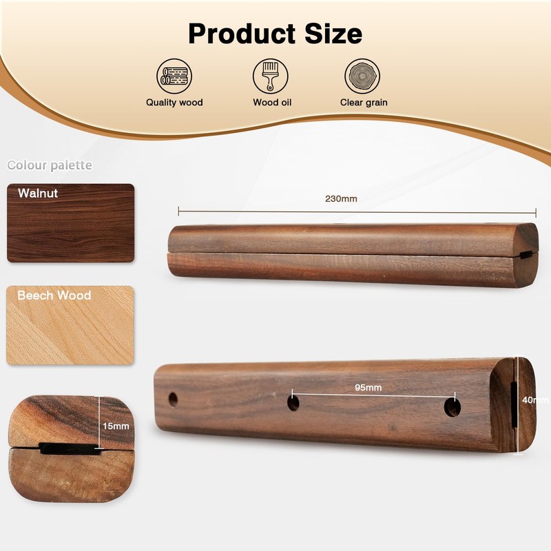 Wooden Handle Replacement, Green Egg Accessories, Compatible with X-Large and