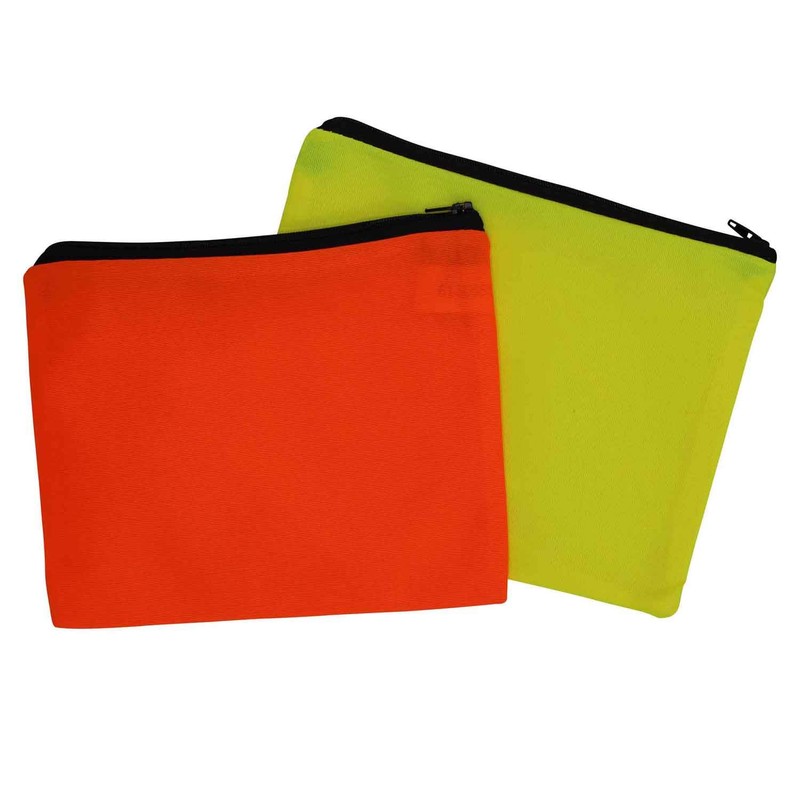 4business Pack of 10 Car Safety Vests Orange with Zip