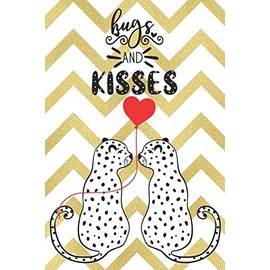 Hugs And Kisses: Valentine Day Notebook for Leopard Lovers | Gift for Loved One | Friend Co-Worker | Kids: 1