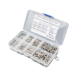 DIGISHUO 800Pcs M2 Kit Assorted 304 Stainless Steel Self Tapping Screw Phillips Pan Head Rivet