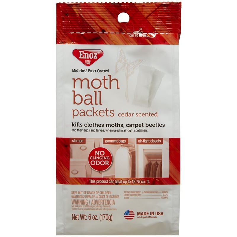 Enoz Moth-Tek Packets Cedar Scent - 6 oz. Bag (Case