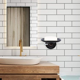 JiePai Suction Soap Dish Oil Rubbed Bronze,Super Powerful Vacuum Suction Shower Soap Holder with Drain,Elegant Suction Cup Soap Dish for Shower Bathroom Kitchen