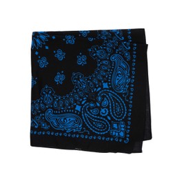 Rothco 22" Trainmen Bandana, Black/Blue