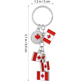 4 Piezas Llavero Decorativo con Bandera, Aleación de Zinc Bolso y Llaves de Casa, Uso Diario y Suministros de Fiesta, Detalle Creativo para Amigos y Colegas