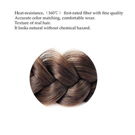 TOECWEGR Diadema Trenzada de Pelo Sintético para Mujer, Banda Clásica de Hebras Anchas para Boda, Peluca con Trenzas Esponjosas Y Desordenadas, Accesorio de Belleza 1 Unidad (Paquete de 1) (Chazi Rubi