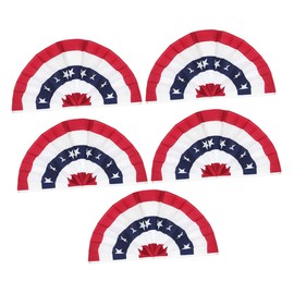 ORFOFE 5pcs Usa Flag Banner Patriotic Bunting Flags 45 * 90cm American Festival Decoration Independence Day Themed