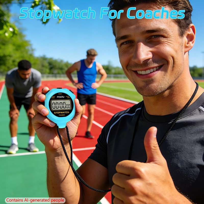 2Pack Simple Basic Stopwatch Timer, Pure Silent Stop Watch with