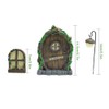 Miniature Fairy Tree Door with Two Glow Windows, Waterproof Door