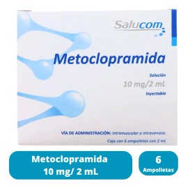 Metoclopramida 10 Mg Caja 6 Ampolletas Inyectables Salucom