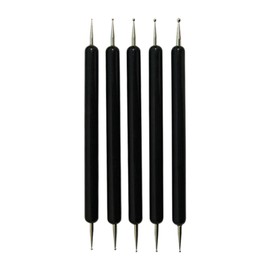 5 Pcs Embossing Tool,Embossing Stylus Set with Different Size Double,Mandala Dotting Tools,Dotting Tool,Embossing Pen,Drypoint Etching Tools,Craft Tools,Foil Embossing(Color:Black)