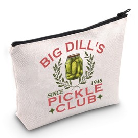 JXGZSO Pickle Cosmetic Bag Big Dill's Pickle Club Since 1948 Makeup Bag Canning Enthusiasts Gift Cucumber Lover gift (Pickle Club Bag)