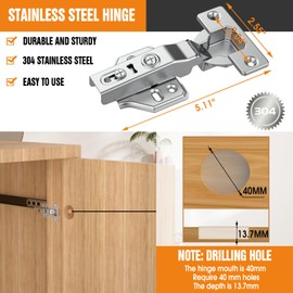 Pisman Pocket Door Slides 16 inch 2 PCS and Pocket Door Hardware for Inset and Cabinet Door, Disappearing and Hidden The Slides and The Hinges.