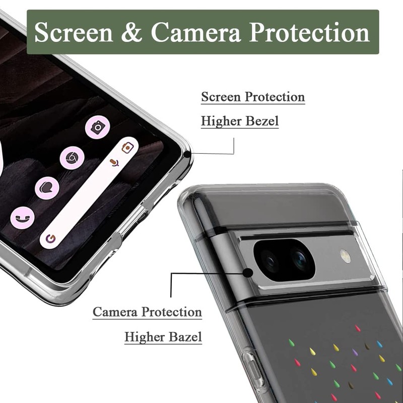 Unov Case Compatible with Pixel 7a Case Clear Transparent Slim