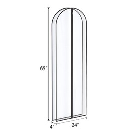 Univivi Dress Bags for Gowns, 65″ Clear Garment Bags for Hanging Clothes, 4″ Gusseted Long Dress Garment Bag for Closet Storage, 3-Pack