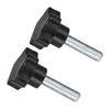 CoCud Star Clamping Knobs, M12 x 48mm Male Thread 48mm