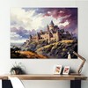 DesignQ Large France Wall Art, French Castle Of Carcassonnes In