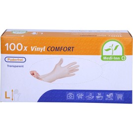 Disposable Vinyl Gloves Powder-Free L Pack of 100