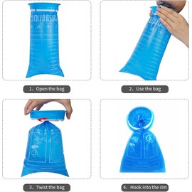 CLOUDBERG 24 Pack Blue Emesis Bags Disposable for Kids, 1000 ml Vomit Bag for Morning Sickness, Portable Nausea Bag for Pregnant Women,Barf Bags with Leak Resistant Design car and Travel