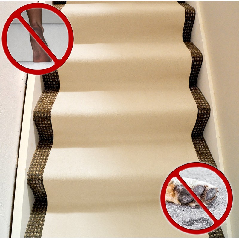 LAMINET Non-Slip Carpet & Floor Protector - Beige - 15'L