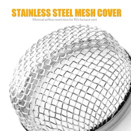 SnowyFox 2 Pack Flying Insect Screens - RV Furnace Vent Cover Screens Keep Pests Out - Stainless Steel Mesh Screens, Installation Tool Included
