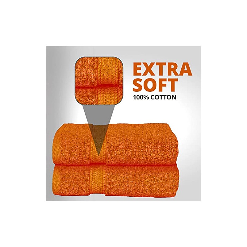 Milosc Pack of 2 Large Bath Towels Set Super Absorbent