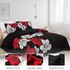DJY 3 Pieces Quilt Set King Red Floral Pattern Quilt