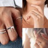 Joliernelle Dripping Ring for Women Silver Stainless Steel Minimalist Statement