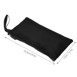 Tool Bag, Canvas Waterproof Zipper Hardware Pouch,Durable Waterproof Multi Purpose Wrench Tool Bag for Partner Carpenter Plumber Molder Electrician(Black)