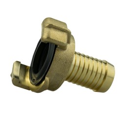 Garden Watering Solid Brass geka Style hosepipe Claw Fittings/connectors (Pack of 2) (3/4" Barb x2) as Used by Professional Gardeners,Landscapers and Nursery Workers