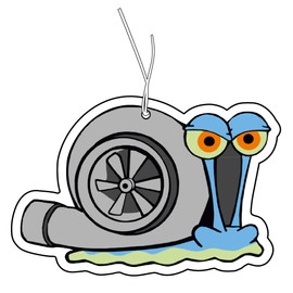 2x Duftbaum mit TURBO-SCHNECKE Motiv, Auto lustig Duftspender, Duftbaum Auto tuning, Lufterfrischer, Duftanhänger Auto, Duftbaum Set Auto