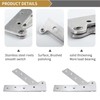 Leliafleury 2Pcs 360 Degree Rotatable Pivot Hinge 65 x 22mm
