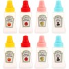 8 Botellas de Ketchup Mini para Apretar, 25 ml, Caja