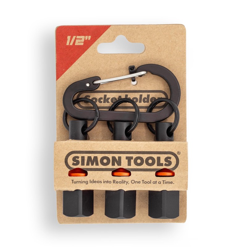 Simon tools Socket Holder Keychain 3pc - 1/2 Socket Organizer