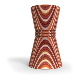 Island Bamboo Pakkawood Double Cocktail Jigger, Red