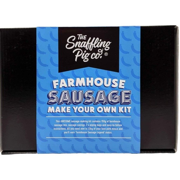 Snaffling Pig Make Your Own Sausage Kits - Farmhouse Sausage - Piping Bags, Seasoning Mix, Sausage Casings & Instructions
