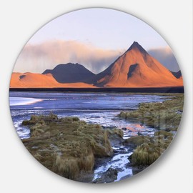 Designart Metal Wall Art-Disc of 23, 23X23-Disc of 23 inch, Green/White