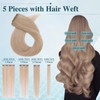 Elailite Real Hair Clip-In Hair Extensions, 5 Wefts, 40 cm,