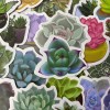 Undisclosed 100pc 1.5" Succulent Plant Cactus Stickers for Notebooks Water