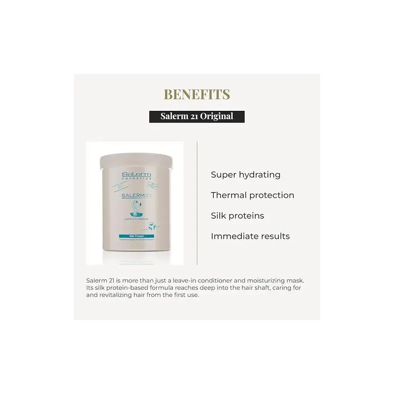 Kit Tratamiento Cabello Seco Salerm 21 Shampoo Mascarilla 1l