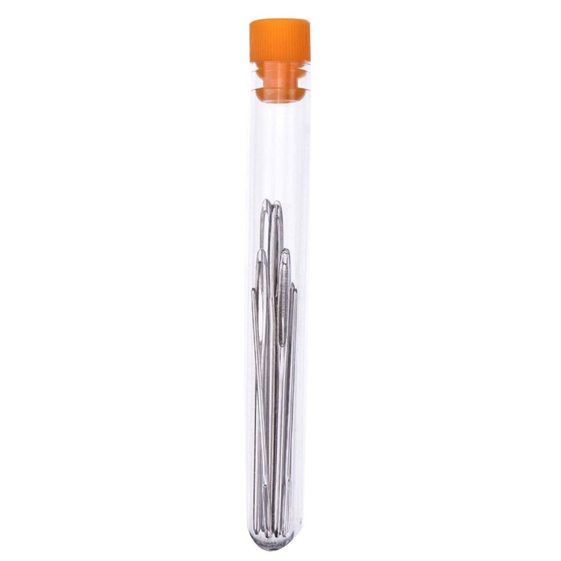 Outus 18 Pieces Large Eye Needles 3 Sizes Steel Yarn
