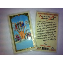 Holy Prayer Cards For The Novena to the Most Powerful Hand in English