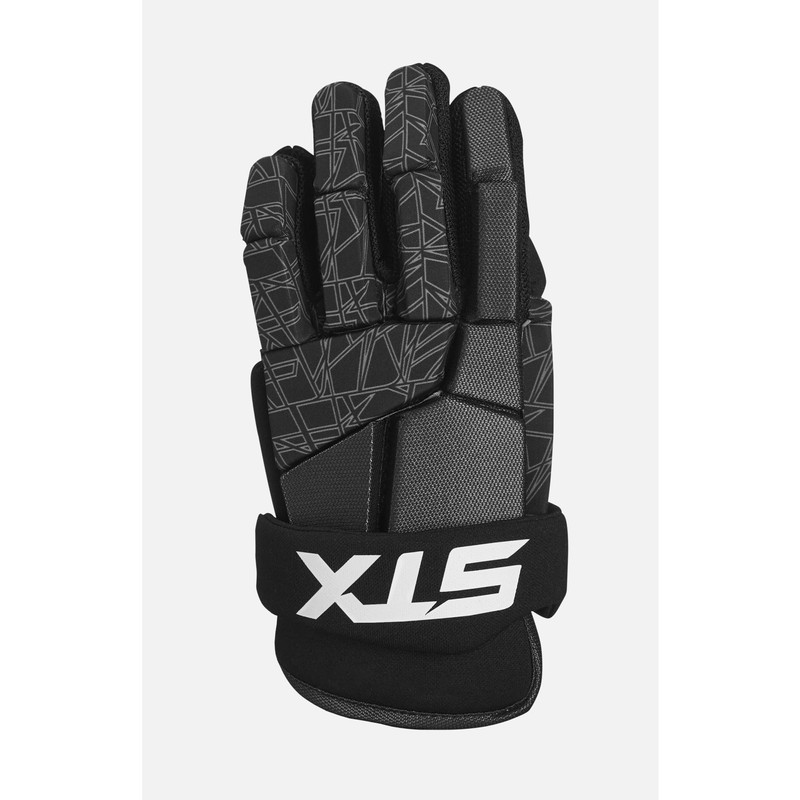 STX Stallion 75 Lacrosse Gloves, Pair, Black/Gray, Medium