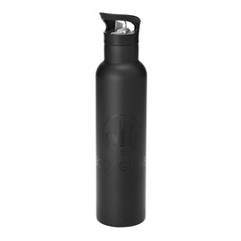 BODY GLOVE 25oz Stainless Steel Vacuum Insulated Water Bottle with Straw and Flip Lid, Thermal Flask for Sports, Work, School (BLACK/25oz)