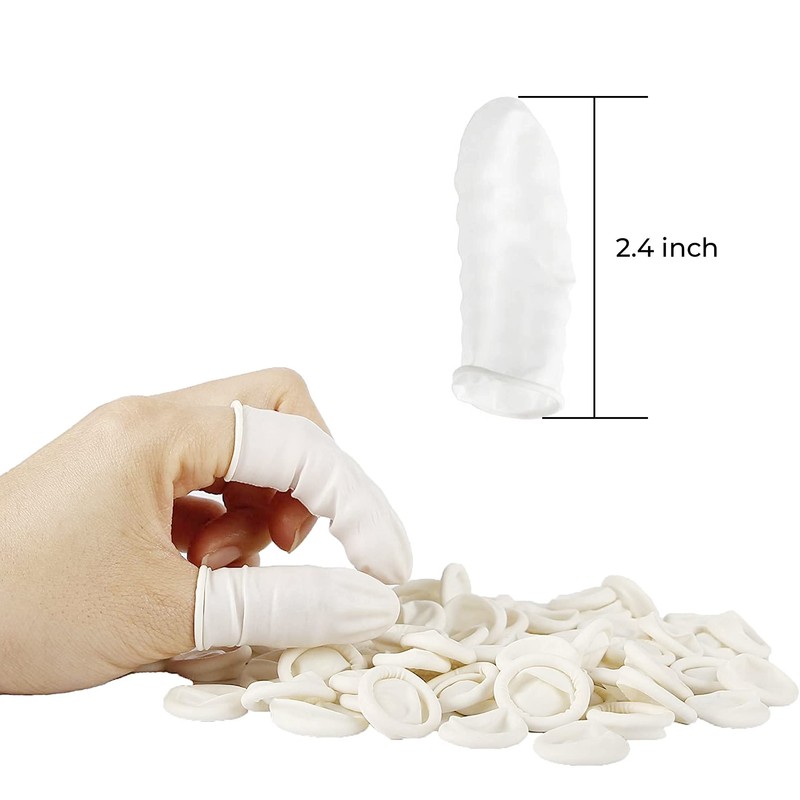100/200/400/600PCS Disposable Latex Finger Cots Finger Protector Gloves Finger Support